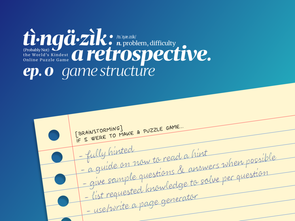 Tìngäzìk: a Retrospective – ep. 0 Game Structure的配图